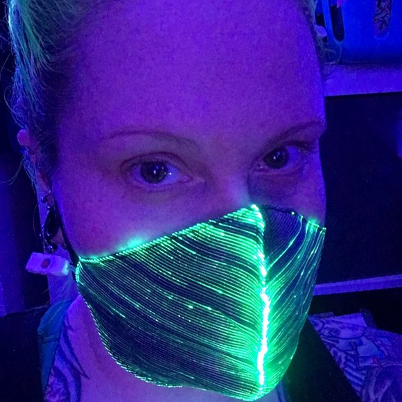 NEW LED rechargeable light up face mask Small Med - Picture 3 of 10